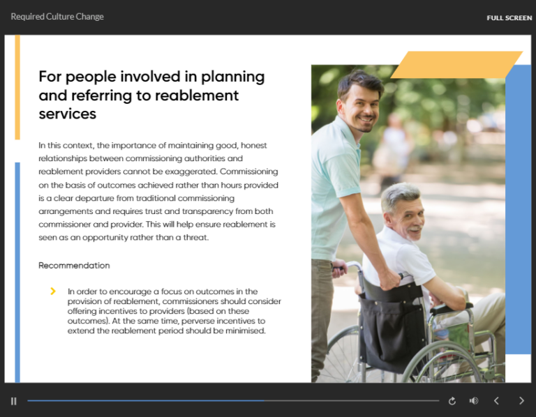 Reablement Skills for Caregivers in the UK